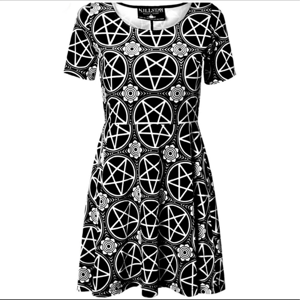Killstar Pentagram Patterned Dress - image 4